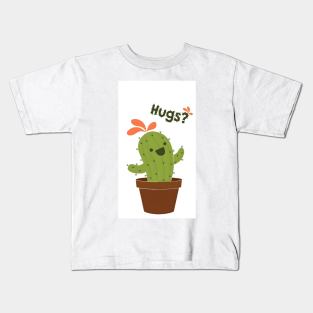 Cactus man gift art design Kids T-Shirt